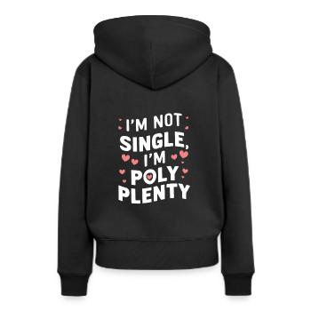 Communauté polyamoureuse Parentalité polyamoureuse - Sweat à capuche Premium bio Femme - noir - Dos - Julia (174cm)