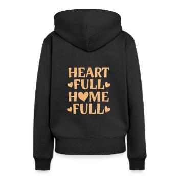 Communauté polyamoureuse Parentalité polyamoureuse - Sweat à capuche Premium bio Femme - noir - Dos - Julia (174cm)