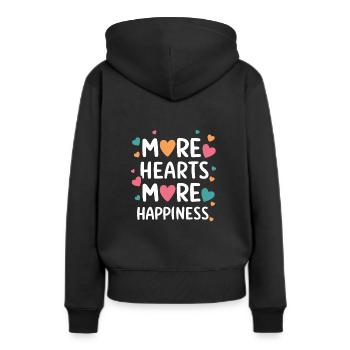 Communauté polyamoureuse Parentalité polyamoureuse - Sweat à capuche Premium bio Femme - noir - Dos - Julia (174cm)