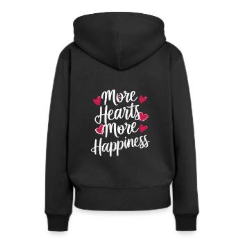 Communauté polyamoureuse Parentalité polyamoureuse - Sweat à capuche Premium bio Femme - noir - Dos - Julia (174cm)