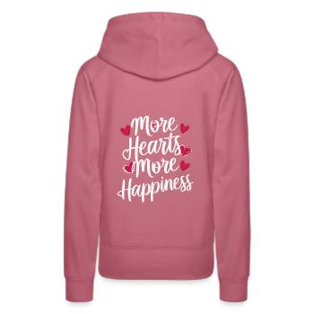 Communauté polyamoureuse Parentalité polyamoureuse - Sweat à capuche Premium bio Femme - mauve - Dos - Isabella (175cm)