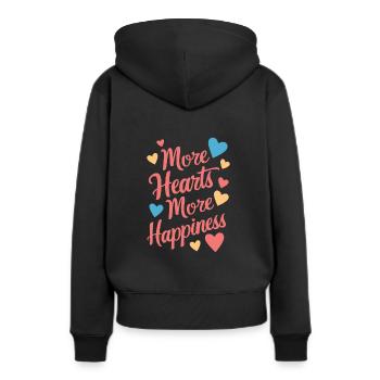 Communauté polyamoureuse Parentalité polyamoureuse - Sweat à capuche Premium bio Femme - noir - Dos - Julia (174cm)
