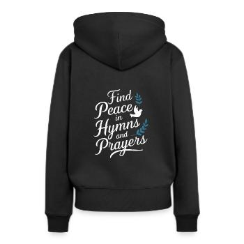 Musique chorale Chant religieux Musique confessionnelle - Sweat à capuche Premium bio Femme - noir - Dos - Julia (174cm)