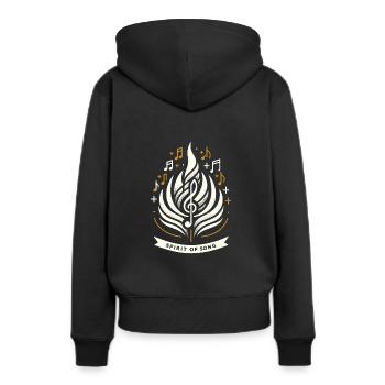 Musique chorale Chant religieux Musique confessionnelle - Sweat à capuche Premium bio Femme - noir - Dos - Julia (174cm)