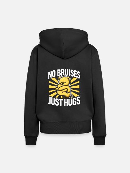 Sensibilisierung Für Häusliche Gewalt - Frauen Premium Bio Hoodie - Schwarz