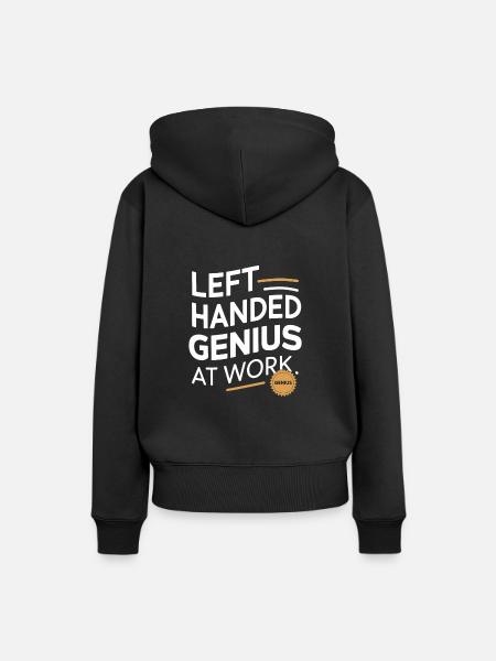 Linkshänder Lefty Left-hander Leftie Buddy - Frauen Premium Bio Hoodie - Schwarz