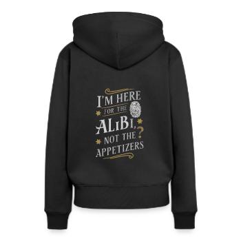 Meurtre Mystère Tenue De Dîner, Fête, Scène De Crime - Sweat à capuche Premium bio Femme - noir - Dos - Julia (174cm)