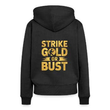 Goldrausch Abenteuer Goldsucher Schatzsuche - Frauen Premium Bio Hoodie - Schwarz - Hinten - Julia (174cm)