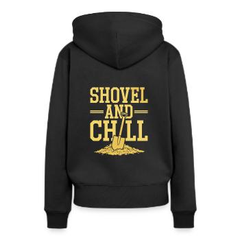 Goldrausch Abenteuer Goldsucher Schatzsuche - Frauen Premium Bio Hoodie - Schwarz - Hinten - Julia (174cm)
