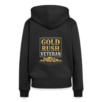 Goldrausch Abenteuer Goldsucher Schatzsuche - Frauen Premium Bio Hoodie - Schwarz - Hinten - Julia (174cm)