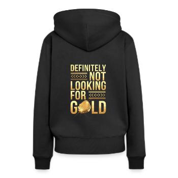 Goldrausch Abenteuer Goldsucher Schatzsuche - Frauen Premium Bio Hoodie - Schwarz - Hinten - Julia (174cm)