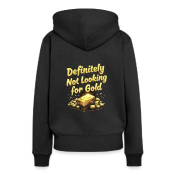 Goldrausch Abenteuer Goldsucher Schatzsuche - Frauen Premium Bio Hoodie - Schwarz - Hinten - Julia (174cm)