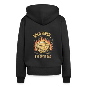 Goldrausch Abenteuer Goldsucher Schatzsuche - Frauen Premium Bio Hoodie - Schwarz - Hinten - Julia (174cm)