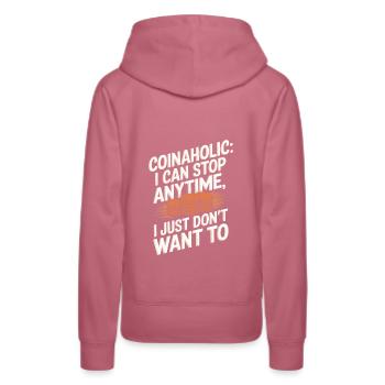 Coin Collector Coin Collection Numismatic History - Frauen Premium Bio Hoodie - Malve - Hinten - Isabella (175cm)