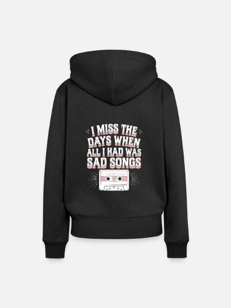 Introversion Alternative Style Emotional - Frauen Premium Bio Hoodie - Schwarz