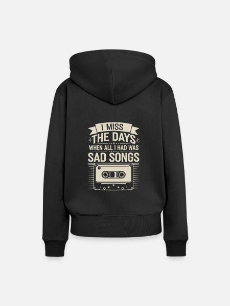 Introversion Alternative Style Emotional - Frauen Premium Bio Hoodie - Schwarz