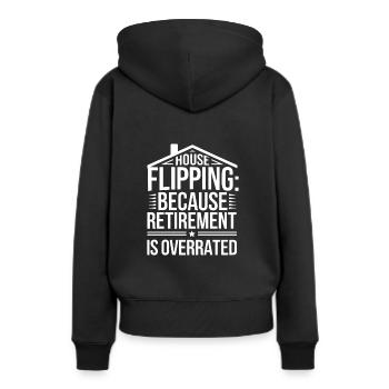 Real Estate Investing Success Real Estate - Frauen Premium Bio Hoodie - Schwarz - Hinten - Julia (174cm)