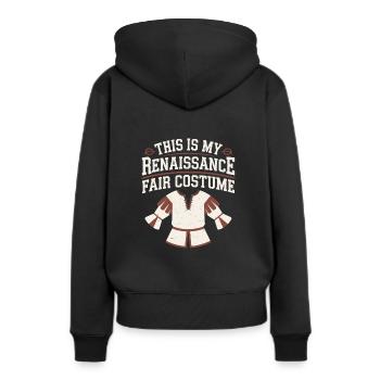 Renaissance Fair Outfit Medieval Ren Faire - Frauen Premium Bio Hoodie - Schwarz - Hinten - Julia (174cm)
