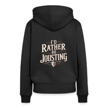 Renaissance Fair Outfit Medieval Ren Faire - Frauen Premium Bio Hoodie - Schwarz - Hinten - Julia (174cm)