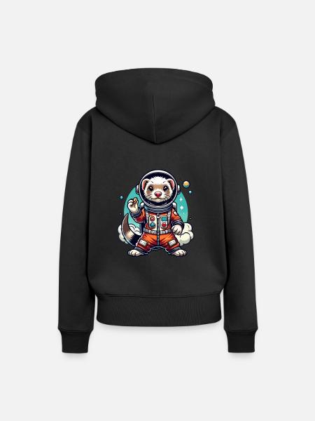 Frettchenbesitzer, Frettchenliebhaber, Süßes - Frauen Premium Bio Hoodie - Schwarz