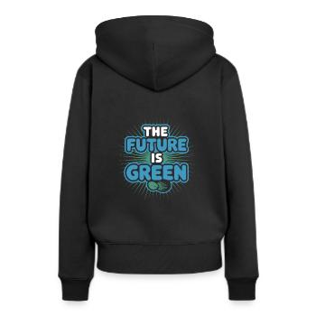 Optimisme climatique, Jour de la Terre, Durabilité - Sweat à capuche Premium bio Femme - noir - Dos - Julia (174cm)