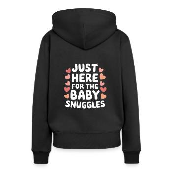 Elternschafts-humor Neue Väter Haben Zum Ersten - Frauen Premium Bio Hoodie - Schwarz - Hinten - Julia (174cm)