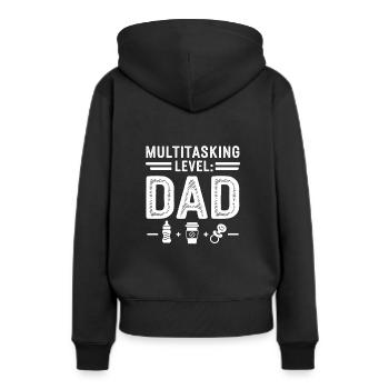 Elternschafts-humor Neue Väter Haben Zum Ersten - Frauen Premium Bio Hoodie - Schwarz - Hinten - Julia (174cm)