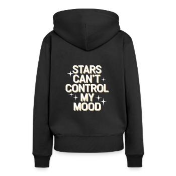 Sceptique de l’astrologie : pensée critique - Sweat à capuche Premium bio Femme - noir - Dos - Julia (174cm)