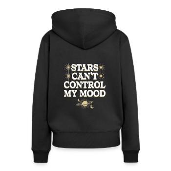 Sceptique de l’astrologie : pensée critique - Sweat à capuche Premium bio Femme - noir - Dos - Julia (174cm)
