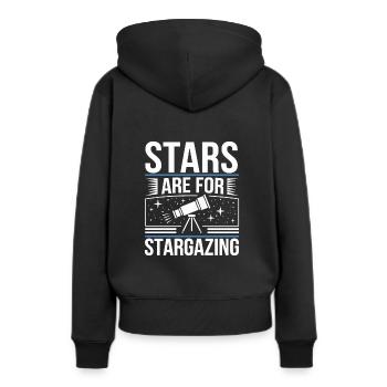 Sceptique de l’astrologie : pensée critique - Sweat à capuche Premium bio Femme - noir - Dos - Julia (174cm)