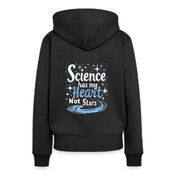 Sceptique de l’astrologie : pensée critique - Sweat à capuche Premium bio Femme - noir - Dos - Julia (174cm)