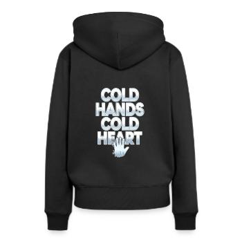 Hiver--froid-plaintes - Sweat à capuche Premium bio Femme - noir - Dos - Julia (174cm)