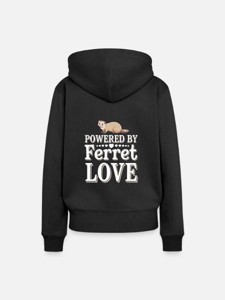 Frettchenbesitzer, Frettchenliebhaber, Süßes - Frauen Premium Bio Hoodie - Schwarz
