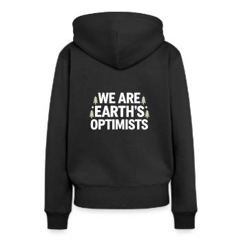 Optimisme climatique, Jour de la Terre, Durabilité - Sweat à capuche Premium bio Femme - noir - Dos - Julia (174cm)
