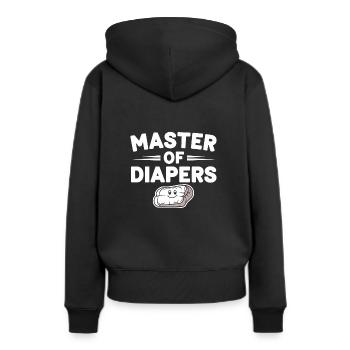 Elternschafts-humor Neue Väter Haben Zum Ersten - Frauen Premium Bio Hoodie - Schwarz - Hinten - Julia (174cm)