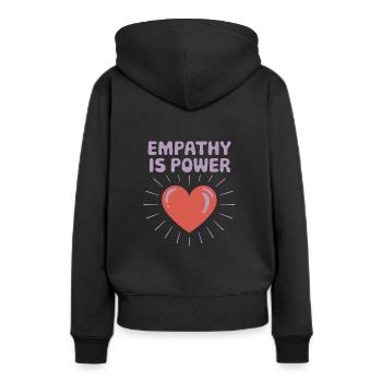 Emotional Intelligence Empathy Advocate Mindful - Frauen Premium Bio Hoodie - Schwarz - Hinten - Julia (174cm)