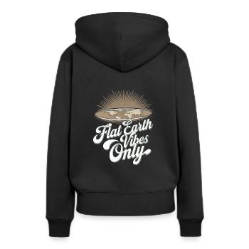 Satire de la Terre Plate Conspiration Drôle Et - Sweat à capuche Premium bio Femme - noir - Dos - Julia (174cm)