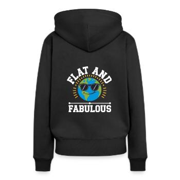 Satire de la Terre Plate Conspiration Drôle Et - Sweat à capuche Premium bio Femme - noir - Dos - Julia (174cm)