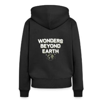 Exploration spatiale Découverte cosmique - Sweat à capuche Premium bio Femme - noir - Dos - Julia (174cm)