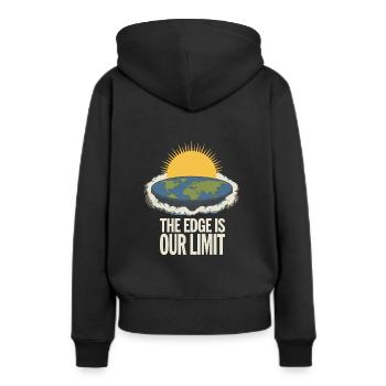 Satire de la Terre Plate Conspiration Drôle Et - Sweat à capuche Premium bio Femme - noir - Dos - Julia (174cm)