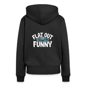 Satire de la Terre Plate Conspiration Drôle Et - Sweat à capuche Premium bio Femme - noir - Dos - Julia (174cm)