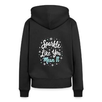 Frühjahrsputz-enthusiasten, Neuanfang Und - Frauen Premium Bio Hoodie - Schwarz - Hinten - Julia (174cm)