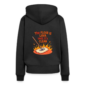Frühjahrsputz-enthusiasten, Neuanfang Und - Frauen Premium Bio Hoodie - Schwarz - Hinten - Julia (174cm)