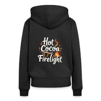 Feuerstellen-hinterhof-zusammenkünfte Im - Frauen Premium Bio Hoodie - Schwarz - Hinten - Julia (174cm)