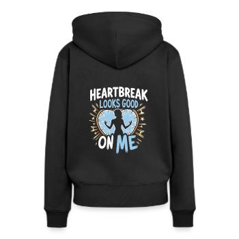 Autonomisation de la séparation, amour de soi, nouveaux départs - Sweat à capuche Premium bio Femme - noir - Dos - Julia (174cm)