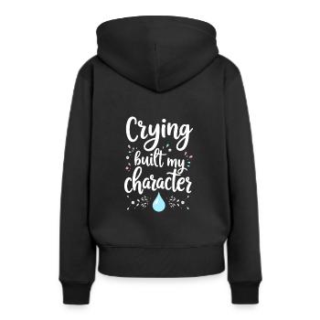 Autonomisation de la séparation, amour de soi, nouveaux départs - Sweat à capuche Premium bio Femme - noir - Dos - Julia (174cm)