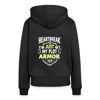 Autonomisation de la séparation, amour de soi, nouveaux départs - Sweat à capuche Premium bio Femme - noir - Dos - Julia (174cm)