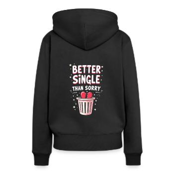 Séparation, autonomisation, amour de soi, nouveaux départs - Sweat à capuche Premium bio Femme - noir - Dos - Julia (174cm)
