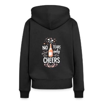 Séparation, autonomisation, amour de soi, nouveaux départs - Sweat à capuche Premium bio Femme - noir - Dos - Julia (174cm)