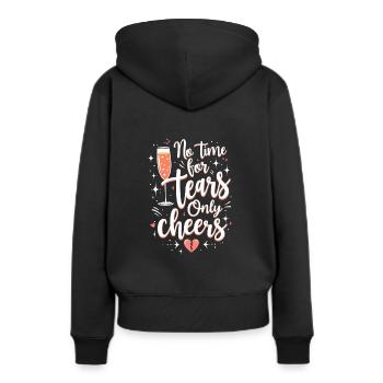 Autonomisation de la séparation, amour de soi, nouveaux départs - Sweat à capuche Premium bio Femme - noir - Dos - Julia (174cm)
